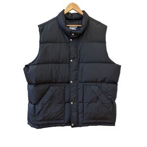 Lands’ End Feather Down Insulated Puffer Vest Mens Black Size 2XL